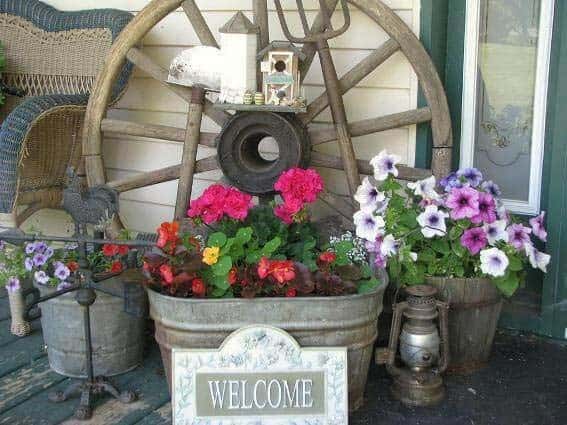 Create a Modern Farmhouse Porch with Bucket Planters