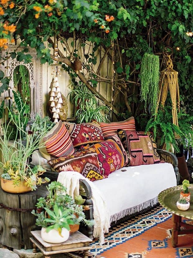 Boho Garden With Succulents