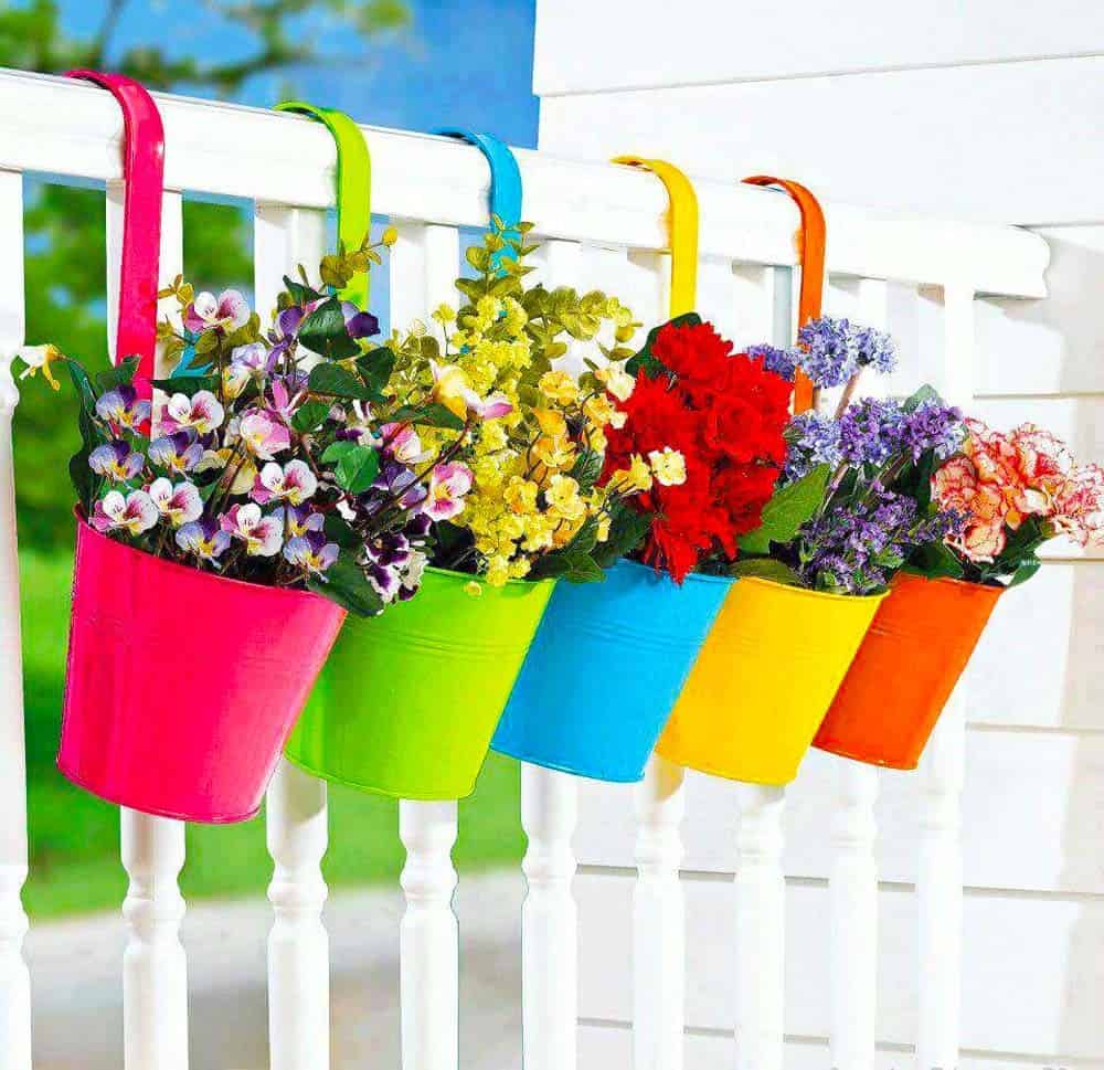 Rainbow Planters Display