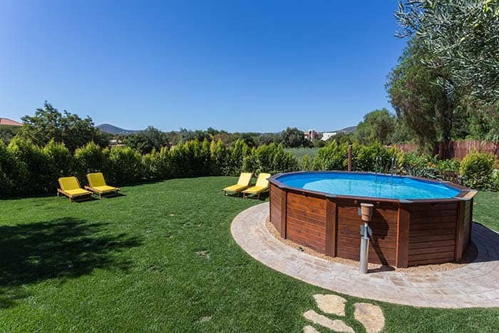 Surround Pool With Wood Panels