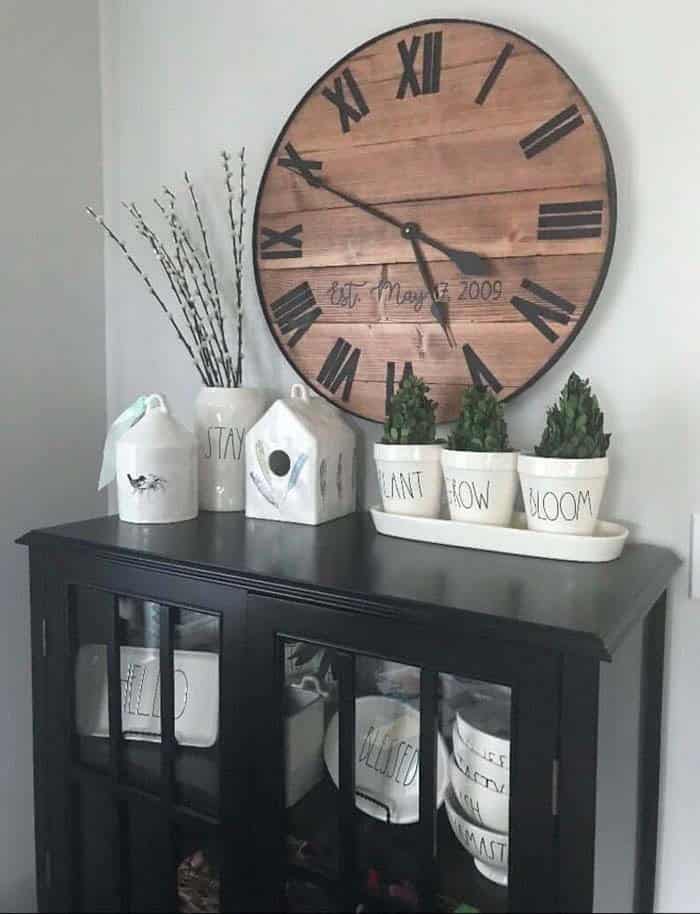 Industrial Farmhouse Custom Wood Clock