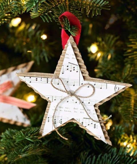 Add Sheet Music to a Cardboard Star