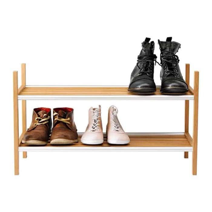 Keep Shoes Organized with a Wooden Shoe Rack