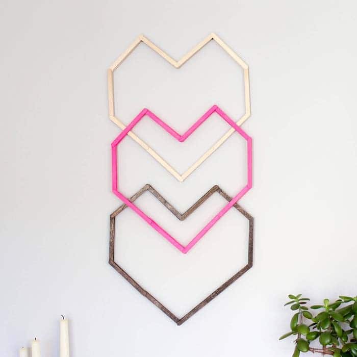 Overlapperd Popsicle Stick Hearts