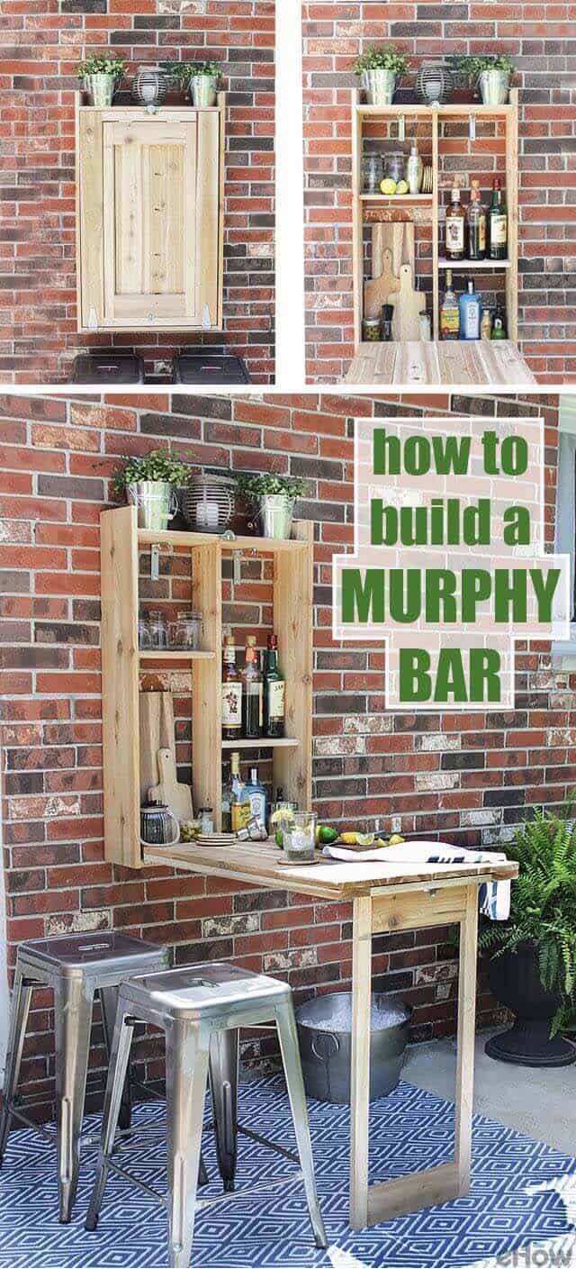 Wall Mounted Murphy Bar Table