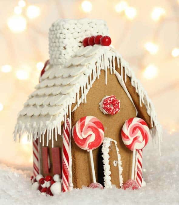 Include Christmas-Themed Decor to Gingerbread House