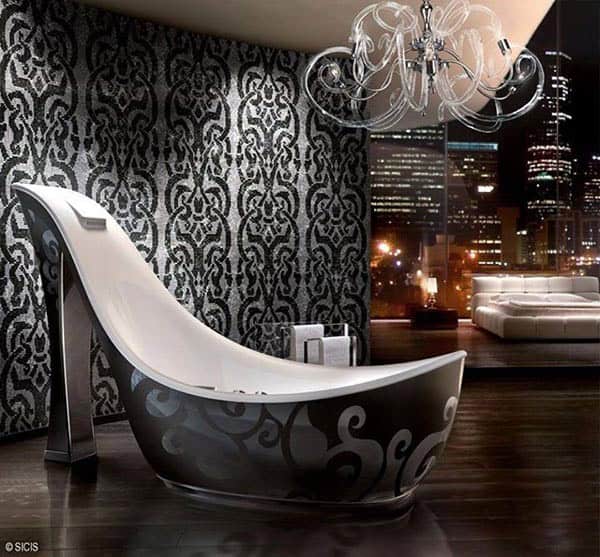 Unwind in Style with a High Heel Bathtub Design