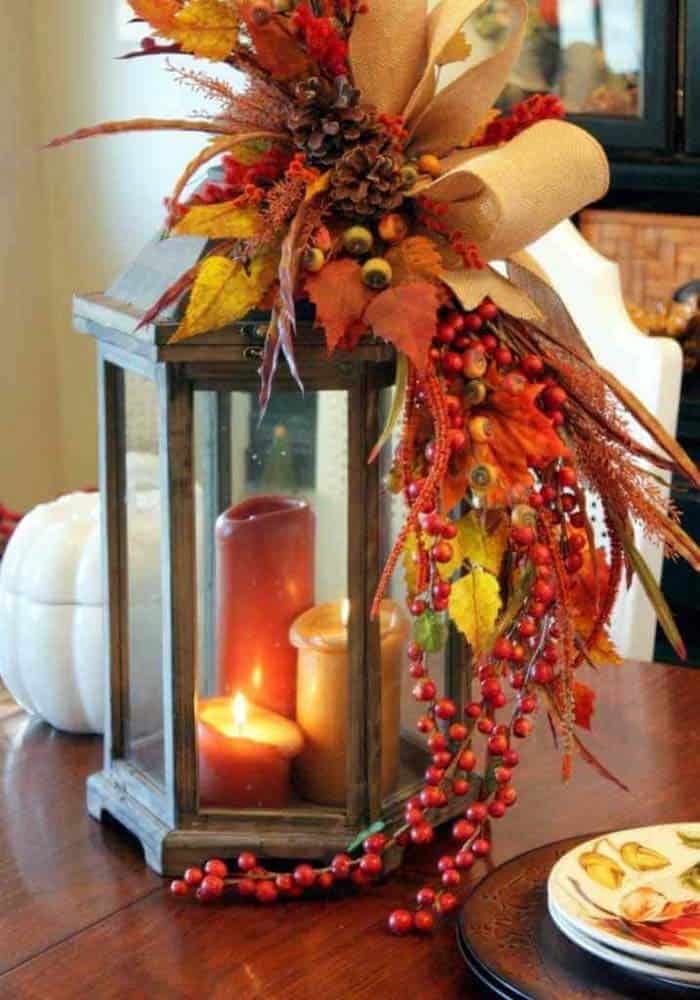 Lantern Autumn Arrangement