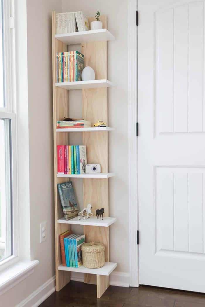 Easy Open Corner Bookshelves