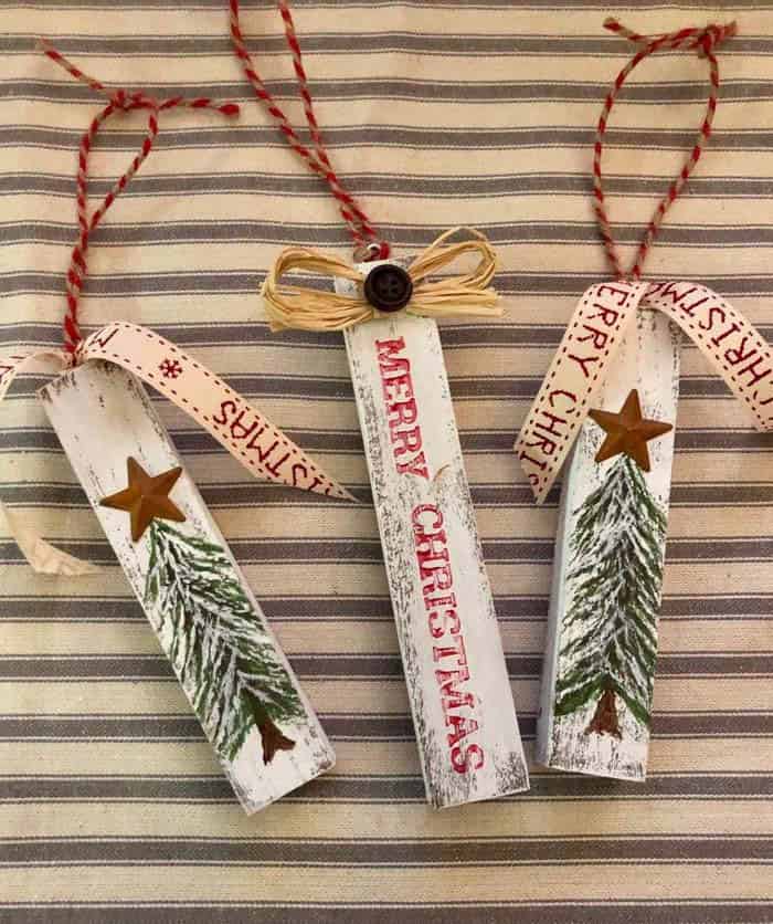 Add a Vintage Charm With Distressed Wood Ornaments