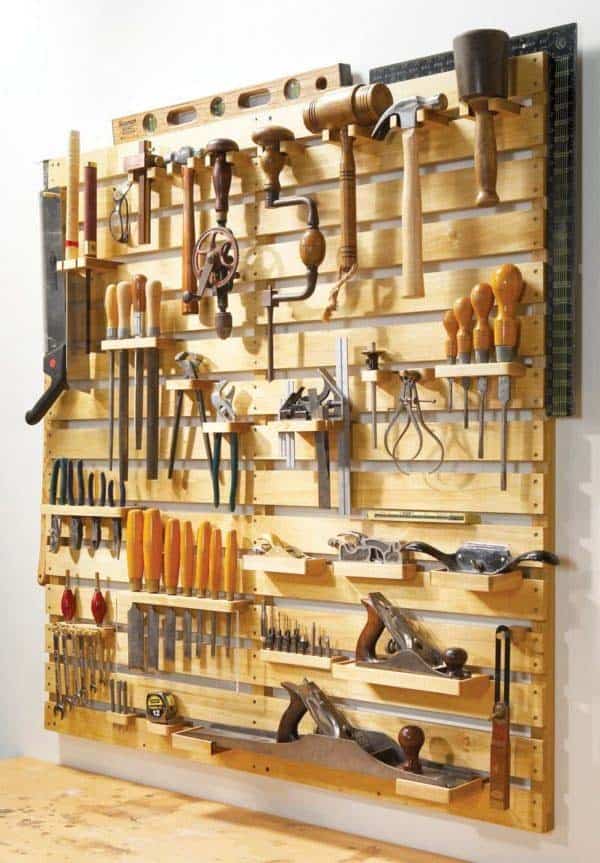 Hold Everything Pallet Tool Rack