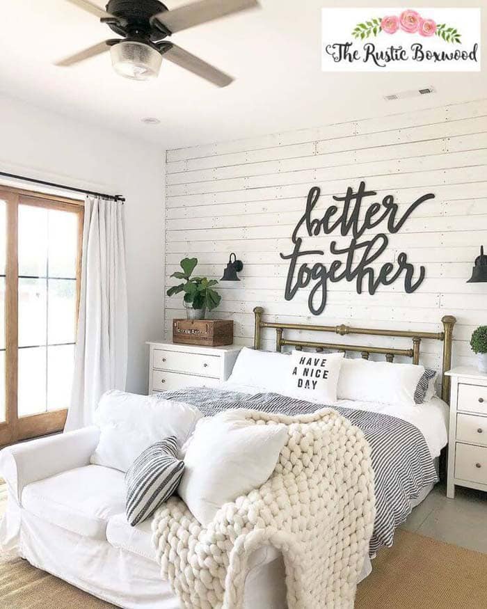 Hang a ‘Together’ Message Over Headboard