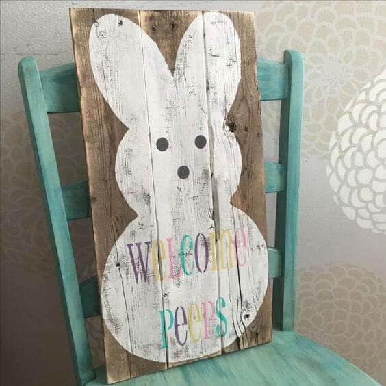 Welcome Guests with an Easter Pallet Bunny