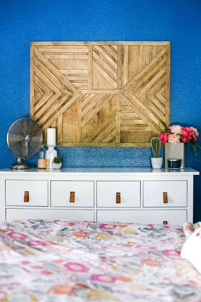 Unique Wall Art with Natural Wood and Rustic Geometry