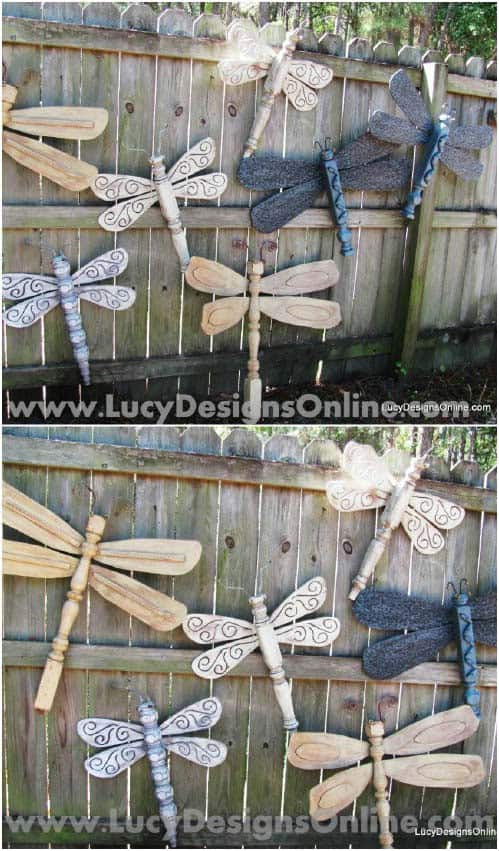 DIY Dragonflies From Table Legs