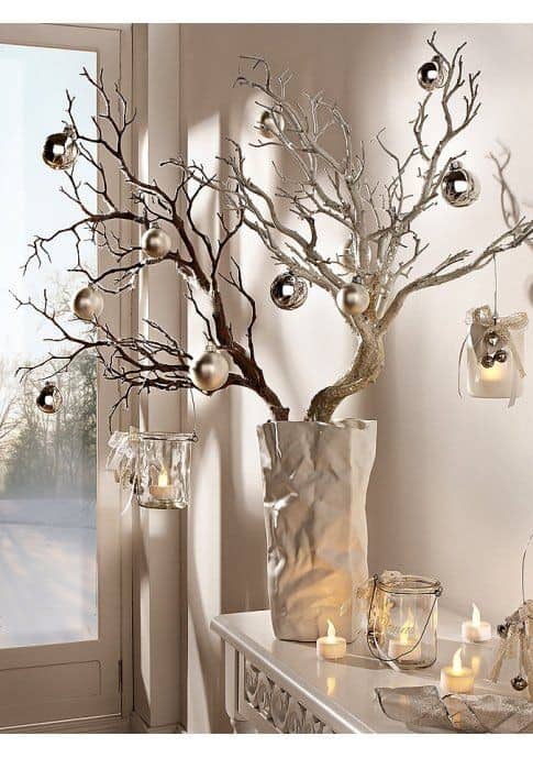 Chic Silver Christmas-y Centerpiece