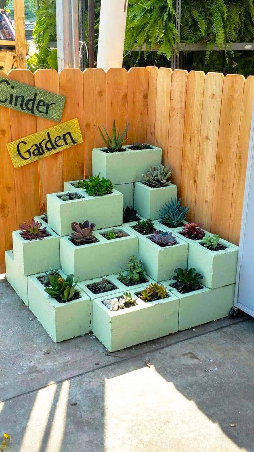 Cinder Block Succulents