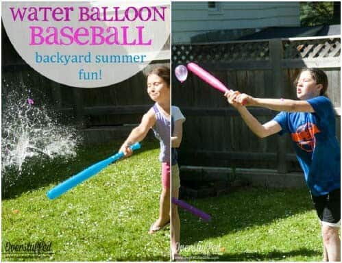 Summer Baseball With Water Balloons