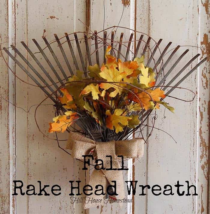 Transform a Rake Head into a Rustic Autumn Wreath