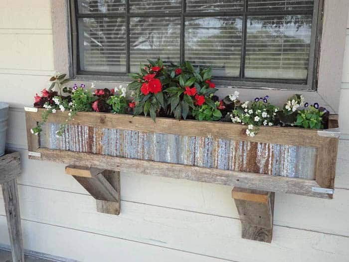 Bring Farmhouse Charm with a Rustic Window Box Planter