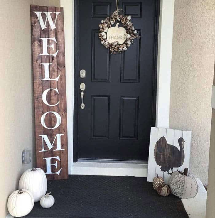 Oversized Tilted Sign for Porch Décor