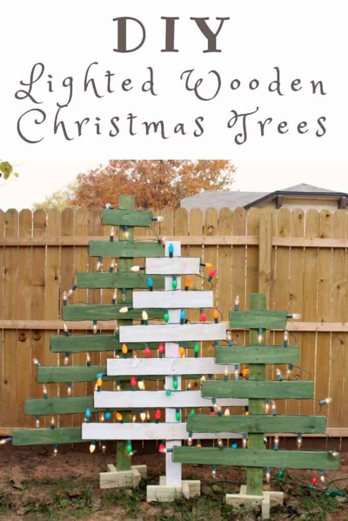 Festive Backyard Décor Pallet Wood Trees