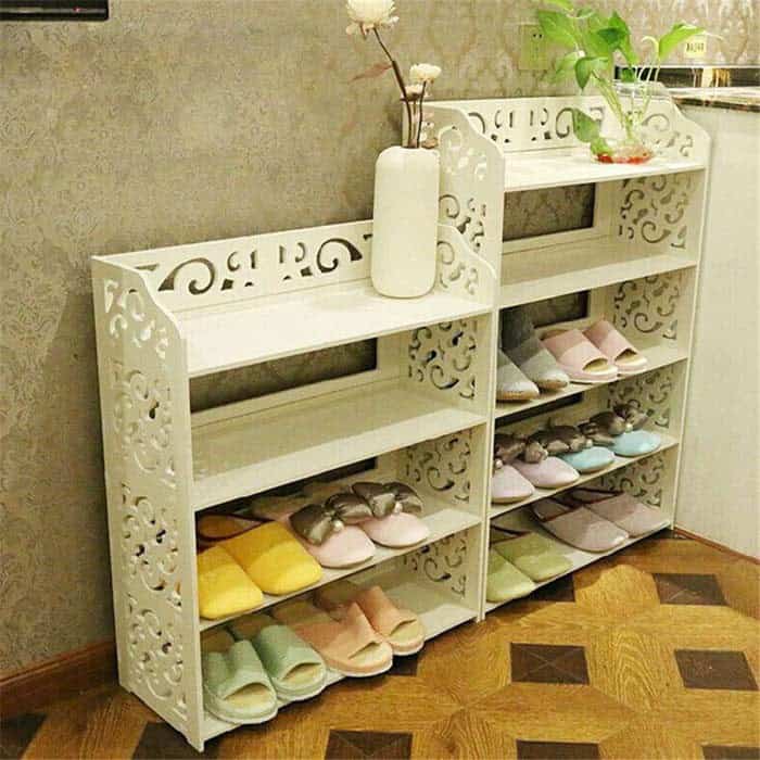 Bring Rustic Elegance with a Bathroom Metal Shoe Rack