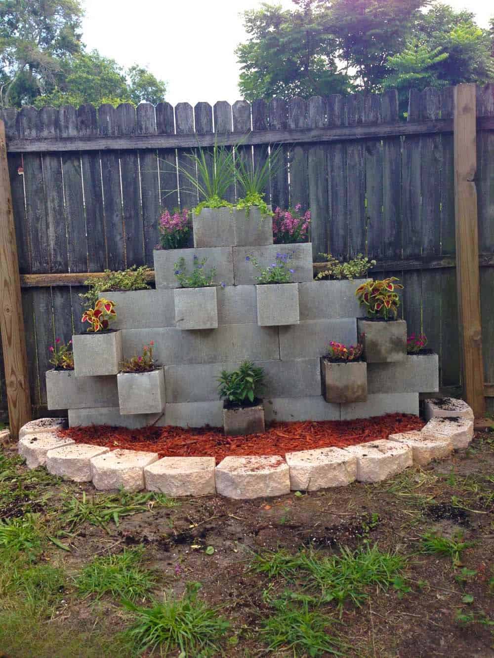 Geometric Planter Wall