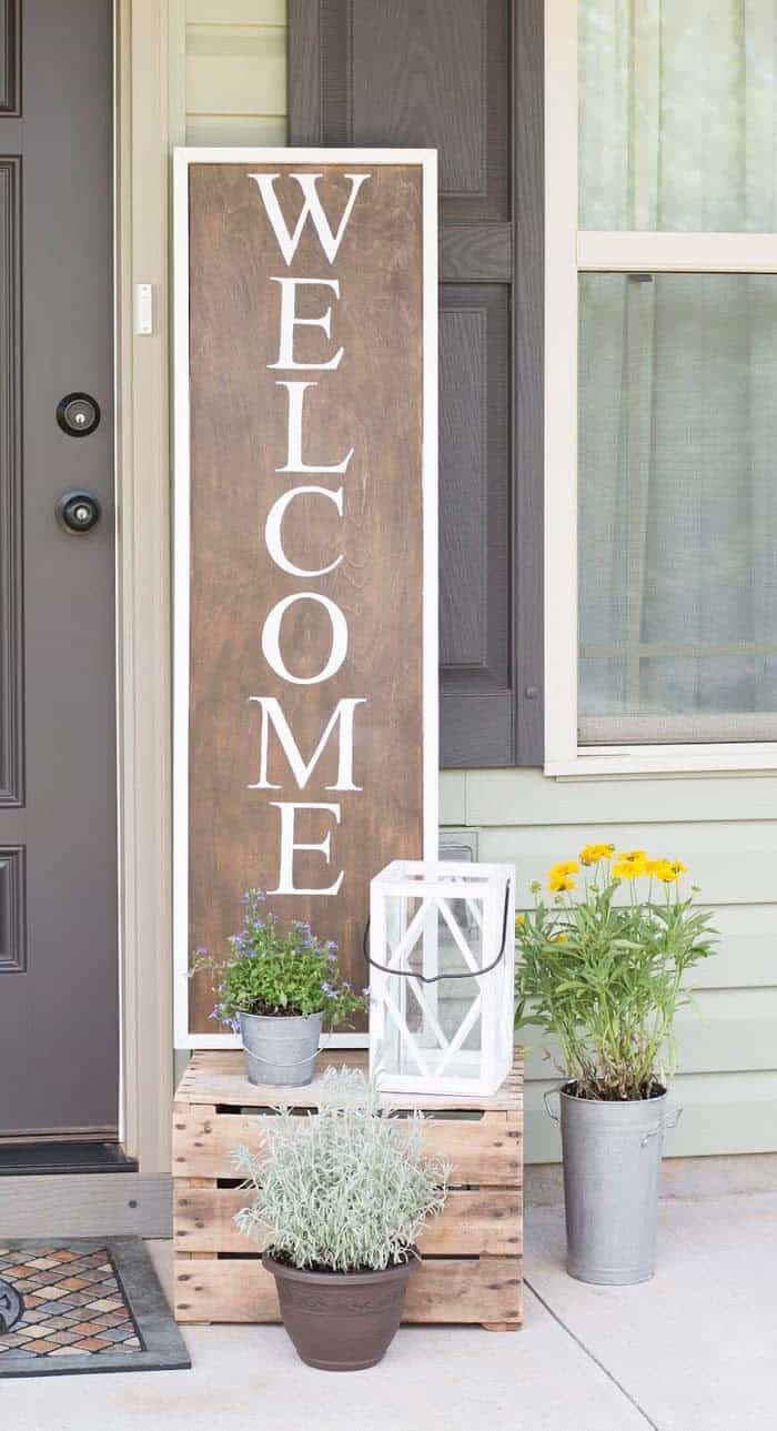 Rustic Crate And Door Sign Display