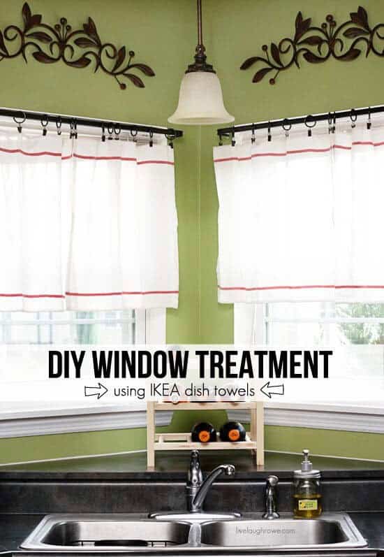 DIY Window Treatment With IKEA Dish Towels