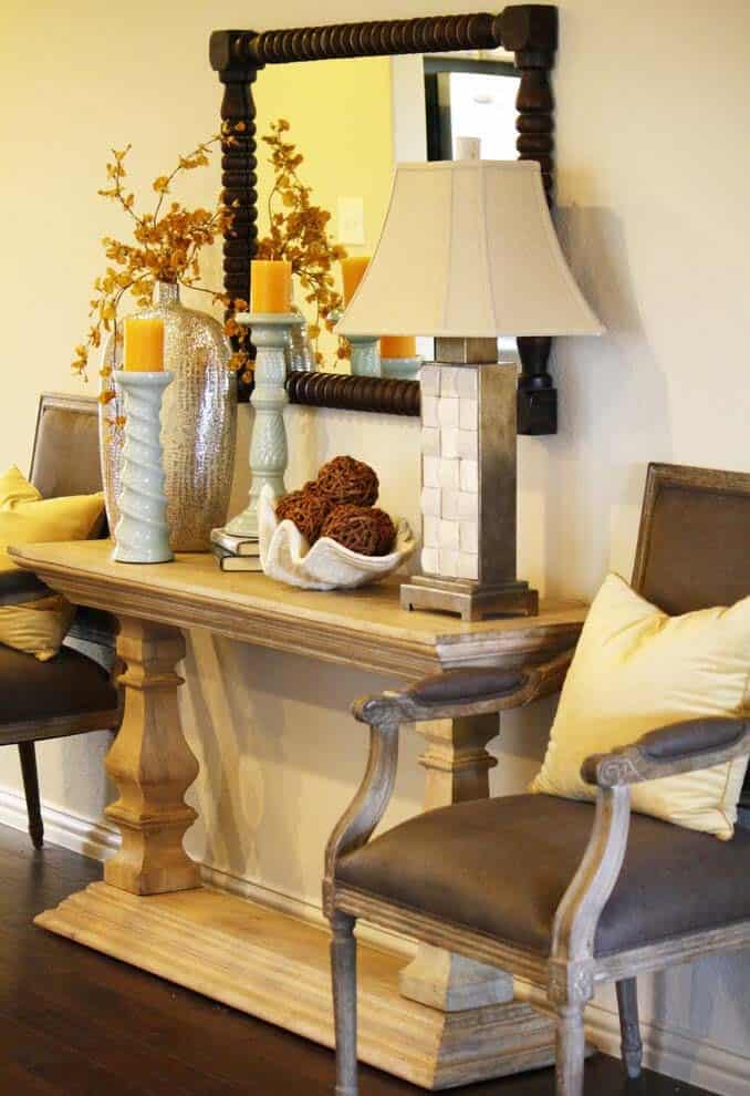 Ornate Entryway Table with Two Matching Chairs